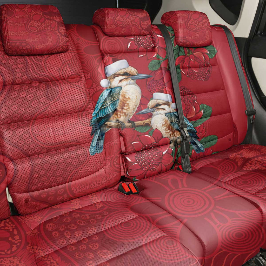 Aussie Kokaburra Waratah Christmas Back Car Seat Cover Aboriginal Dots Painting - Aussie Hoodie
