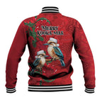 Aussie Kokaburra Waratah Christmas Baseball Jacket Aboriginal Dots Painting - Aussie Hoodie