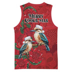 Aussie Kokaburra Waratah Christmas Basketball Jersey Aboriginal Dots Painting - Aussie Hoodie