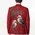 Aussie Kokaburra Waratah Christmas Blazer Aboriginal Dots Painting - Aussie Hoodie