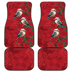 Aussie Kokaburra Waratah Christmas Car Mats Aboriginal Dots Painting - Aussie Hoodie