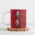 Aussie Kokaburra Waratah Christmas Ceramic Mug Aboriginal Dots Painting - Aussie Hoodie