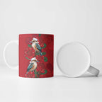 Aussie Kokaburra Waratah Christmas Ceramic Mug Aboriginal Dots Painting - Aussie Hoodie