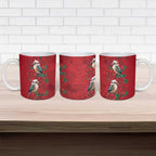 Aussie Kokaburra Waratah Christmas Ceramic Mug Aboriginal Dots Painting - Aussie Hoodie