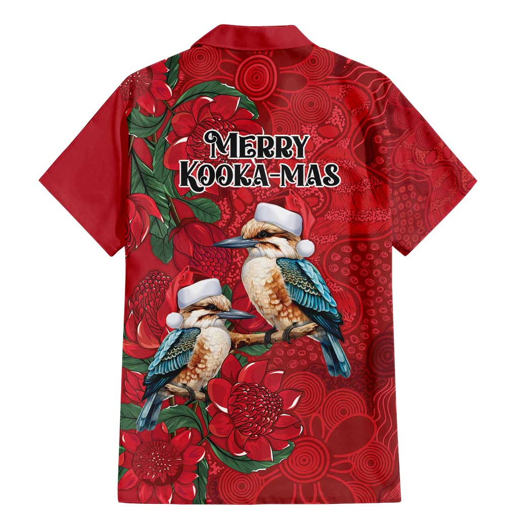 Aussie Kokaburra Waratah Christmas Family Matching Mermaid Dress and Hawaiian Shirt Aboriginal Dots Painting - Aussie Hoodie