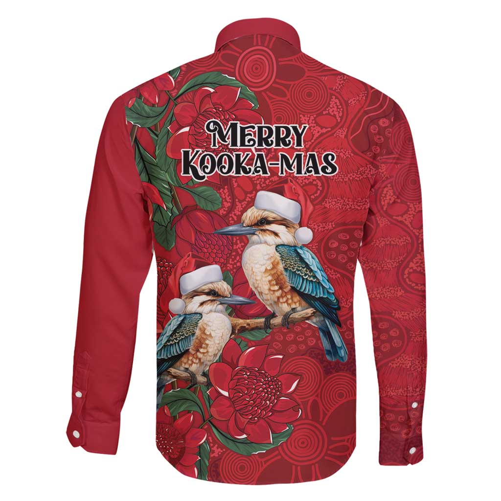 Aussie Kokaburra Waratah Christmas Family Matching Mermaid Dress and Hawaiian Shirt Aboriginal Dots Painting - Aussie Hoodie