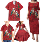 Aussie Kokaburra Waratah Christmas Family Matching Puletasi and Hawaiian Shirt Aboriginal Dots Painting - Aussie Hoodie