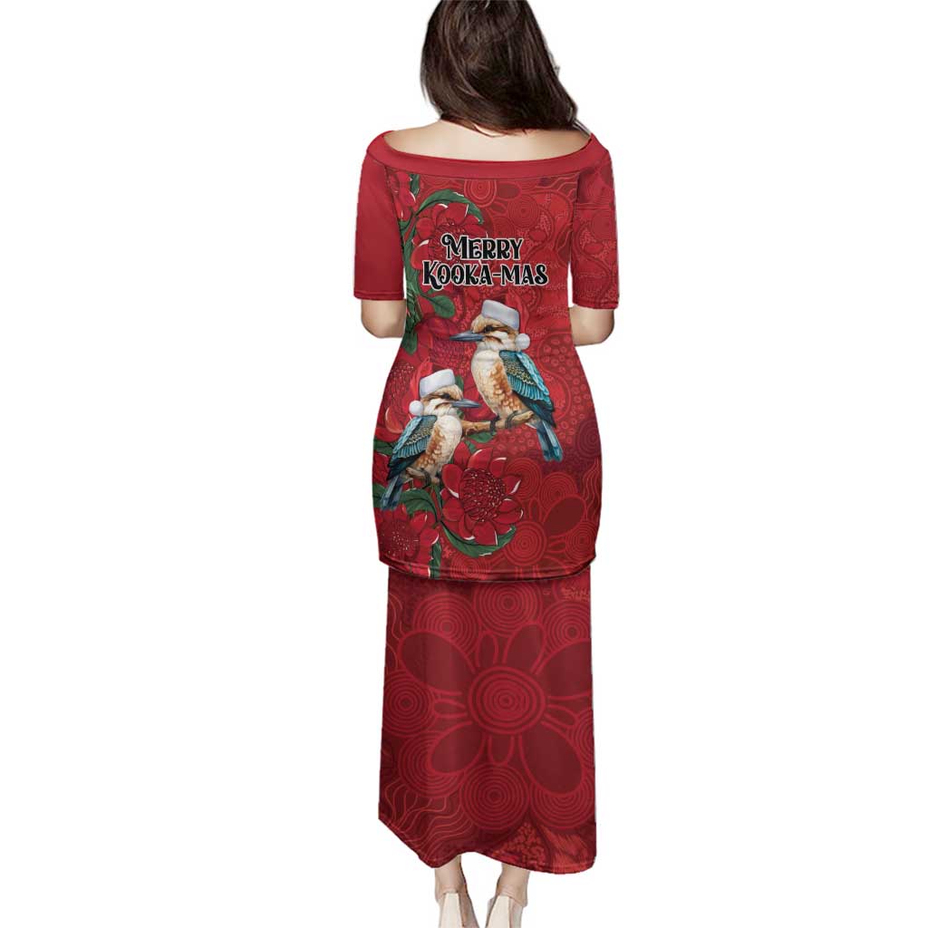 Aussie Kokaburra Waratah Christmas Family Matching Puletasi and Hawaiian Shirt Aboriginal Dots Painting - Aussie Hoodie