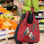 Aussie Kokaburra Waratah Christmas Grocery Bag Aboriginal Dots Painting - Aussie Hoodie