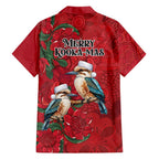 Aussie Kokaburra Waratah Christmas Hawaiian Shirt Aboriginal Dots Painting - Aussie Hoodie