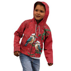 Aussie Kokaburra Waratah Christmas Kid Hoodie Aboriginal Dots Painting - Aussie Hoodie