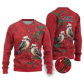 Aussie Kokaburra Waratah Christmas Ugly Christmas Sweater Aboriginal Dots Painting - Aussie Hoodie