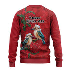 Aussie Kokaburra Waratah Christmas Ugly Christmas Sweater Aboriginal Dots Painting - Aussie Hoodie