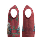 Aussie Kokaburra Waratah Christmas Knitted V-Neck Vest Aboriginal Dots Painting - Aussie Hoodie