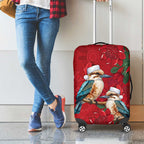 Aussie Kokaburra Waratah Christmas Luggage Cover Aboriginal Dots Painting - Aussie Hoodie