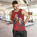 Aussie Kokaburra Waratah Christmas Men Tank Top Aboriginal Dots Painting - Aussie Hoodie