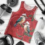 Aussie Kokaburra Waratah Christmas Men Tank Top Aboriginal Dots Painting - Aussie Hoodie