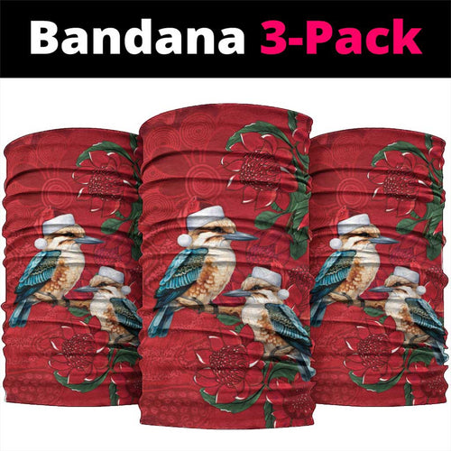 Aussie Kokaburra Waratah Christmas Neck Gaiter Aboriginal Dots Painting - Aussie Hoodie