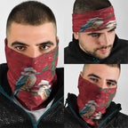 Aussie Kokaburra Waratah Christmas Neck Gaiter Aboriginal Dots Painting - Aussie Hoodie