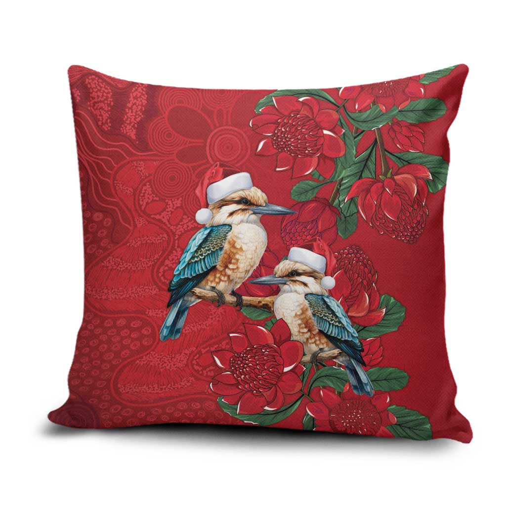Aussie Kokaburra Waratah Christmas Pillow Cover Aboriginal Dots Painting - Aussie Hoodie