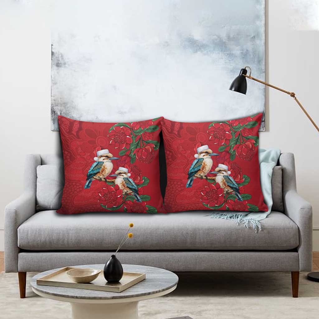 Aussie Kokaburra Waratah Christmas Pillow Cover Aboriginal Dots Painting - Aussie Hoodie