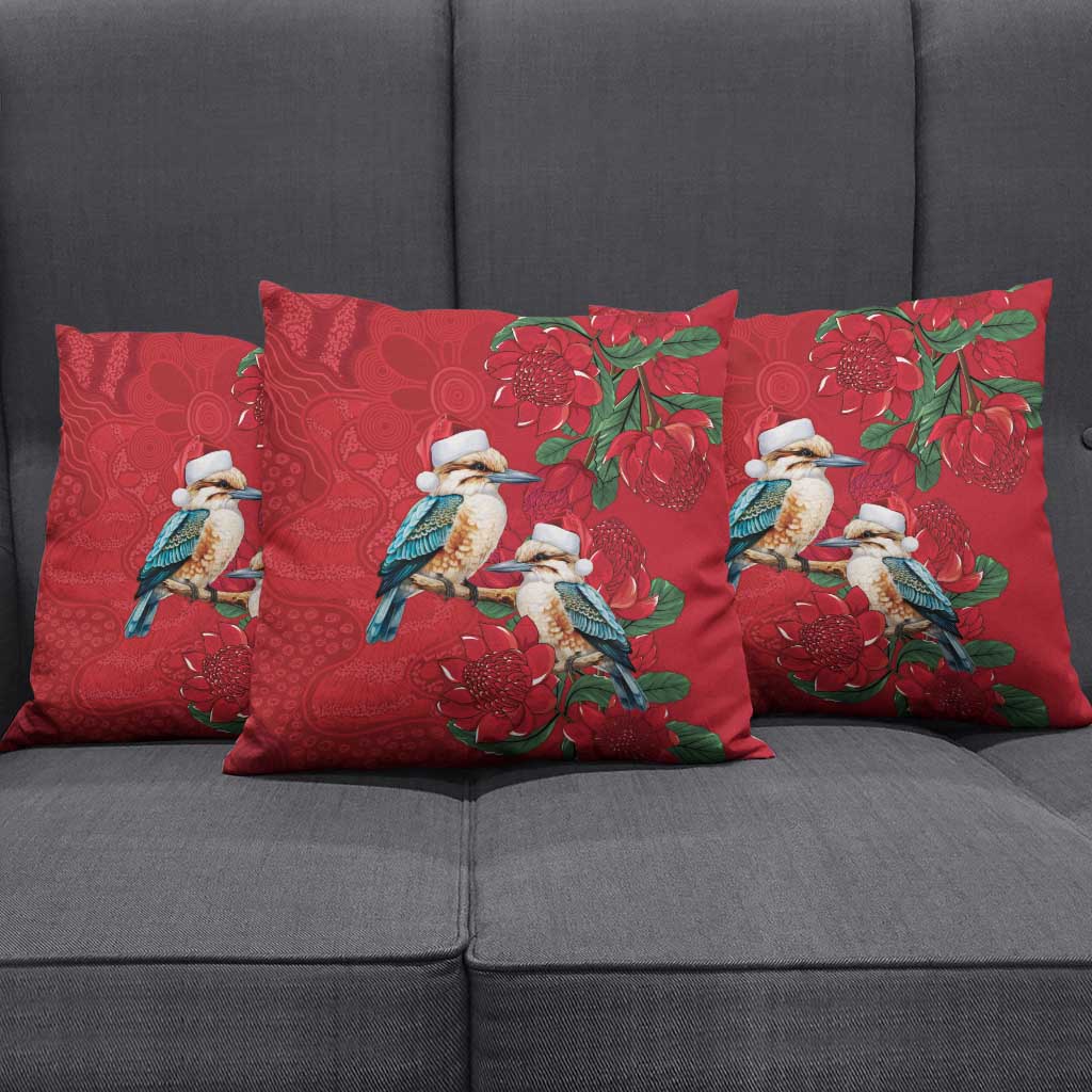 Aussie Kokaburra Waratah Christmas Pillow Cover Aboriginal Dots Painting - Aussie Hoodie