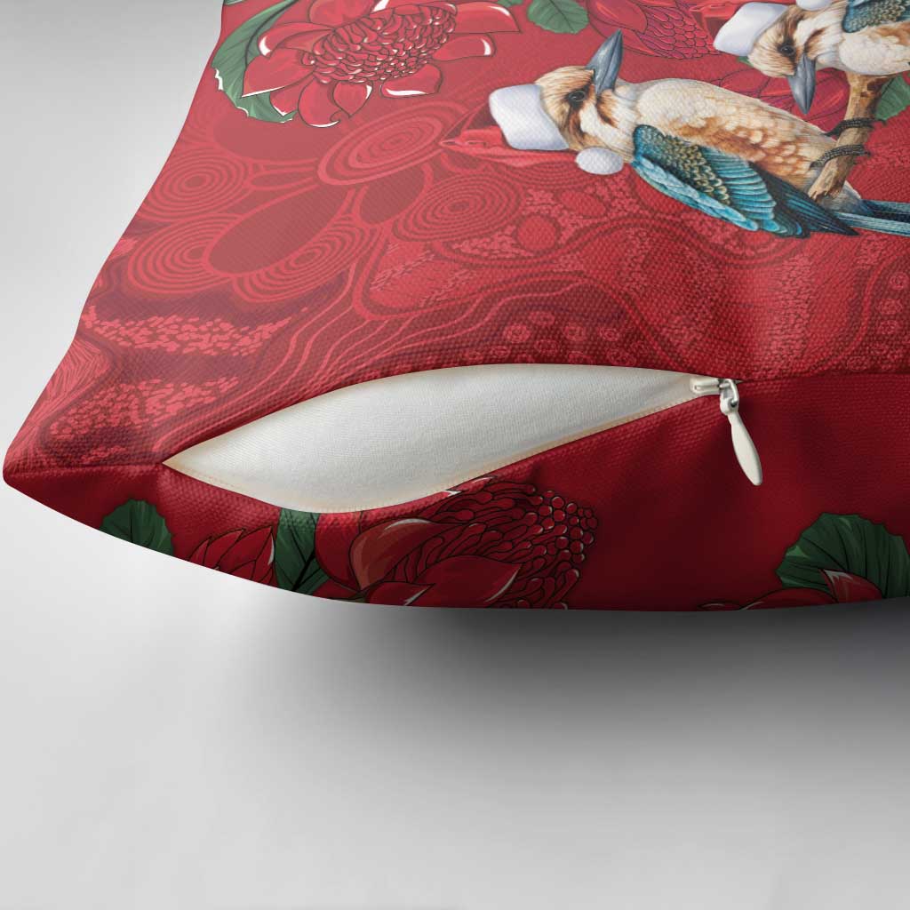 Aussie Kokaburra Waratah Christmas Pillow Cover Aboriginal Dots Painting - Aussie Hoodie