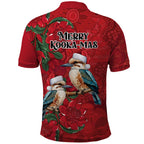 Aussie Kokaburra Waratah Christmas Polo Shirt Aboriginal Dots Painting - Aussie Hoodie