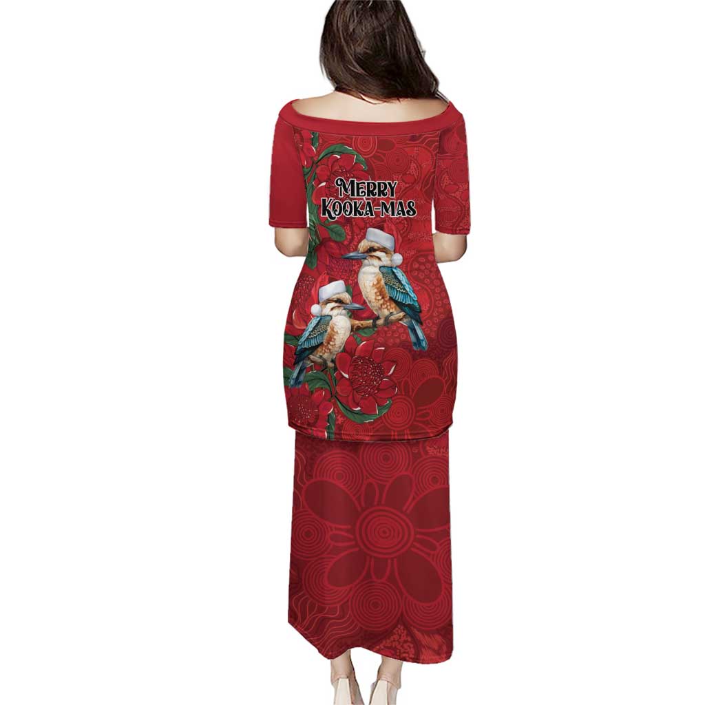 Aussie Kokaburra Waratah Christmas Puletasi Aboriginal Dots Painting - Aussie Hoodie