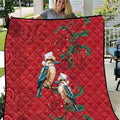 Aussie Kokaburra Waratah Christmas Quilt Aboriginal Dots Painting - Aussie Hoodie