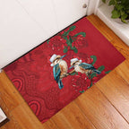 Aussie Kokaburra Waratah Christmas Rubber Doormat Aboriginal Dots Painting - Aussie Hoodie