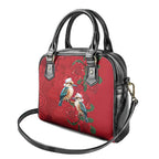 Aussie Kokaburra Waratah Christmas Shoulder Handbag Aboriginal Dots Painting - Aussie Hoodie