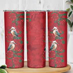 Aussie Kokaburra Waratah Christmas Skinny Tumbler Aboriginal Dots Painting - Aussie Hoodie