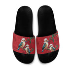 Aussie Kokaburra Waratah Christmas Slide Sandals Aboriginal Dots Painting - Aussie Hoodie