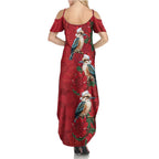 Aussie Kokaburra Waratah Christmas Summer Maxi Dress Aboriginal Dots Painting - Aussie Hoodie