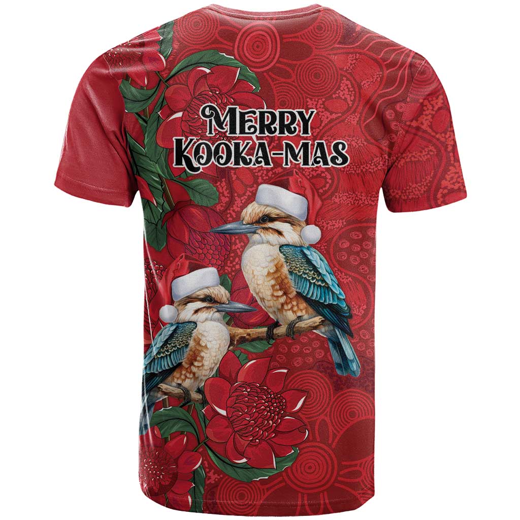Aussie Kokaburra Waratah Christmas T Shirt Aboriginal Dots Painting - Aussie Hoodie