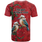 Aussie Kokaburra Waratah Christmas T Shirt Aboriginal Dots Painting - Aussie Hoodie