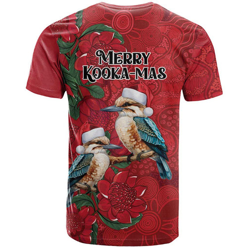 Aussie Kokaburra Waratah Christmas T Shirt Aboriginal Dots Painting - Aussie Hoodie