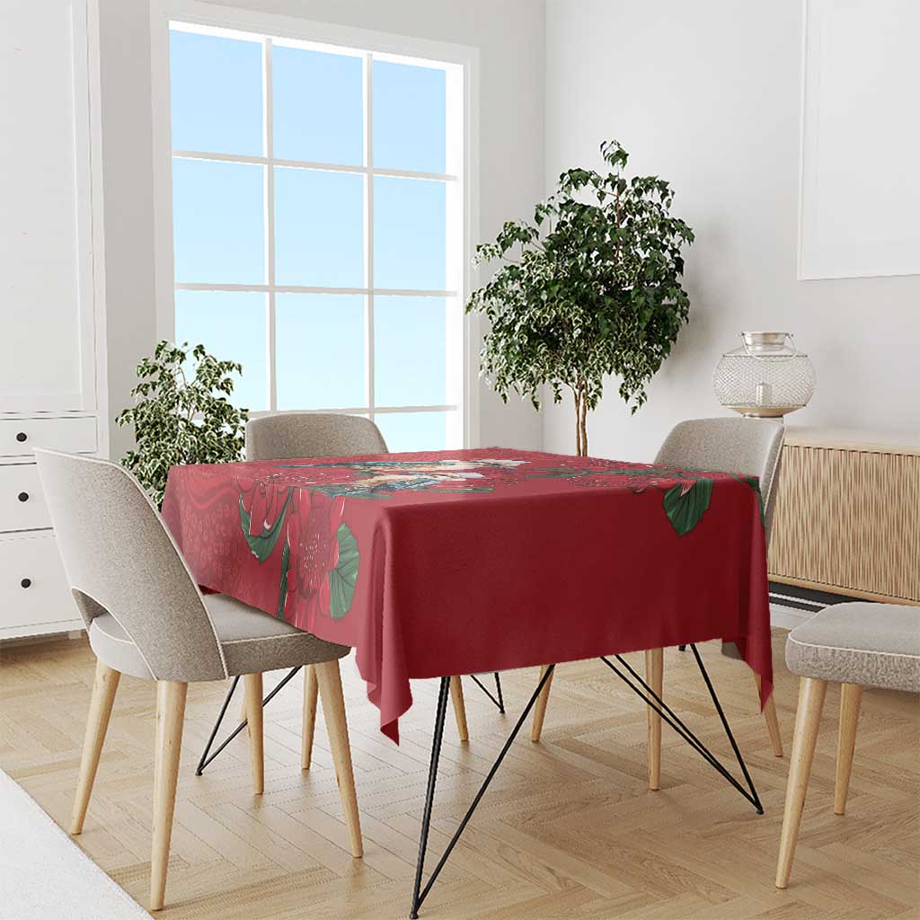 Aussie Kokaburra Waratah Christmas Tablecloth Aboriginal Dots Painting - Aussie Hoodie