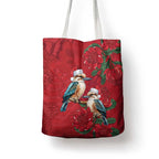 Aussie Kokaburra Waratah Christmas Tote Bag Aboriginal Dots Painting - Aussie Hoodie