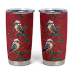 Aussie Kokaburra Waratah Christmas Tumbler Cup Aboriginal Dots Painting - Aussie Hoodie