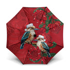 Aussie Kokaburra Waratah Christmas Umbrella Aboriginal Dots Painting - Aussie Hoodie