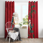 Aussie Kokaburra Waratah Christmas Window Curtain Aboriginal Dots Painting - Aussie Hoodie