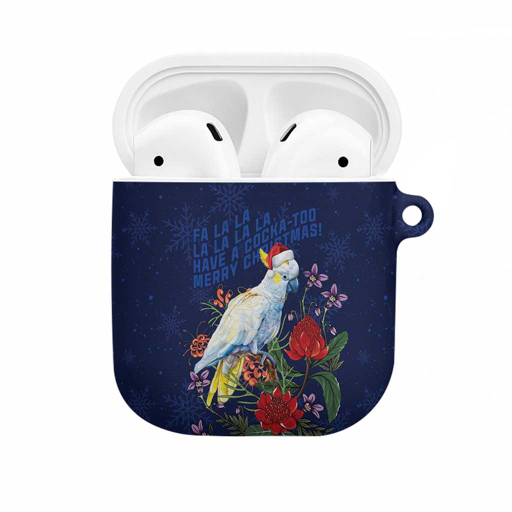 Merry Cocka-mas AirPods Case Australia Christmas Blue Art - Aussie Hoodie
