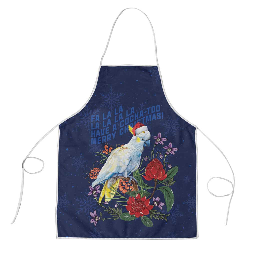 Merry Cocka-mas Apron Australia Christmas Blue Art - Aussie Hoodie