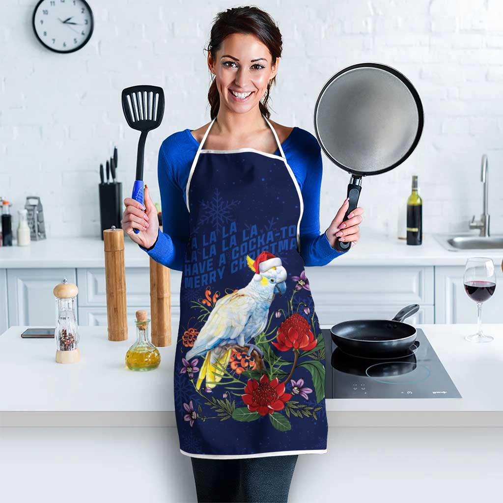 Merry Cocka-mas Apron Australia Christmas Blue Art - Aussie Hoodie