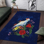 Merry Cocka-mas Area Rug Australia Christmas Blue Art - Aussie Hoodie