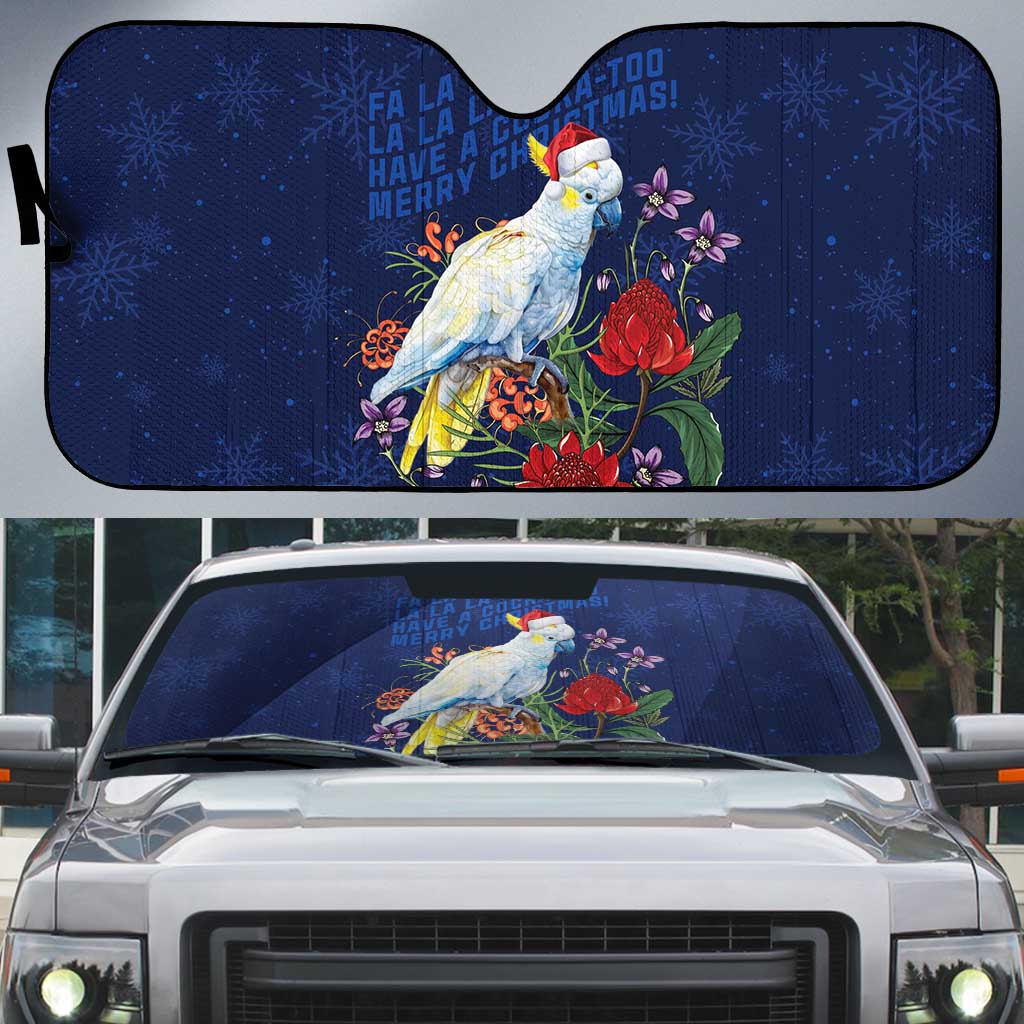 Merry Cocka-mas Auto Sun Shade Australia Christmas Blue Art - Aussie Hoodie