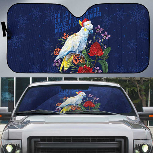 Merry Cocka-mas Auto Sun Shade Australia Christmas Blue Art - Aussie Hoodie