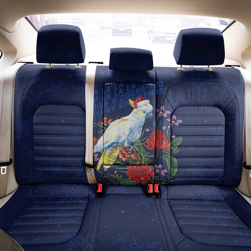 Merry Cocka-mas Back Car Seat Cover Australia Christmas Blue Art - Aussie Hoodie